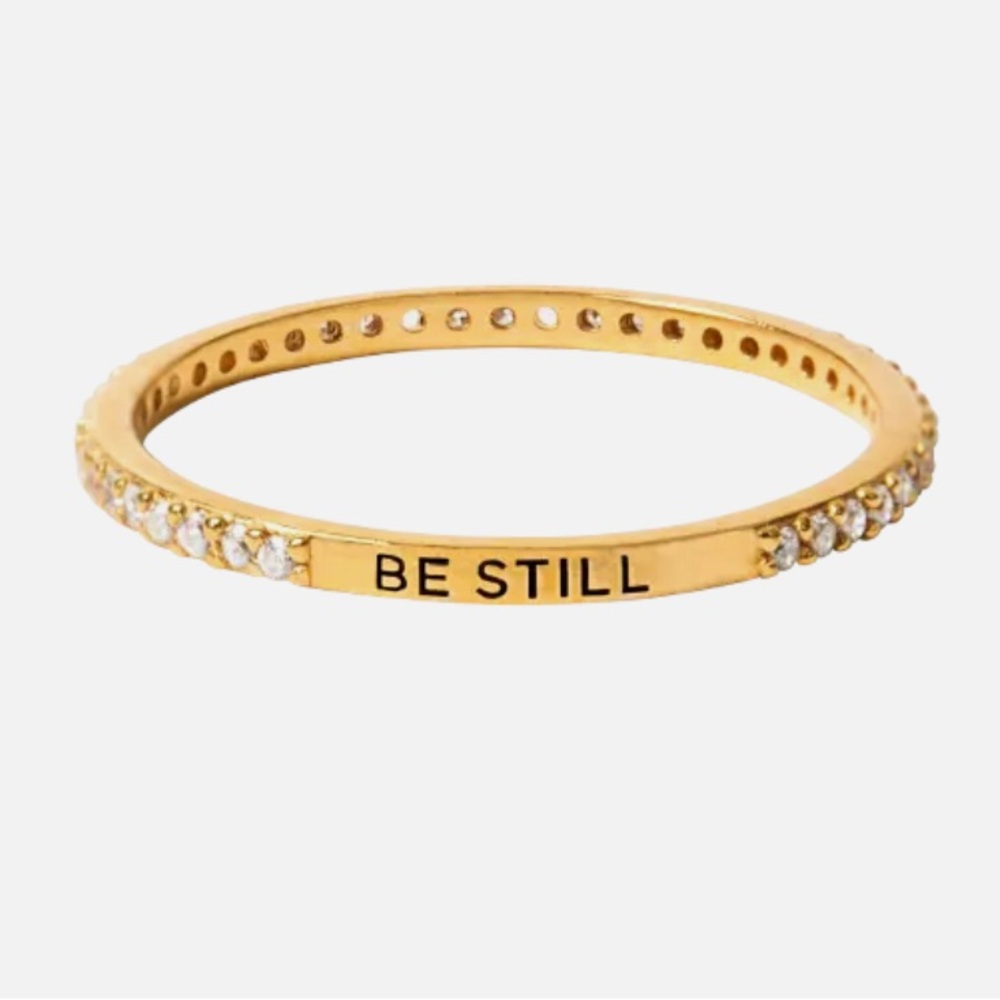 "Be Still" CZ Stackable Ring
